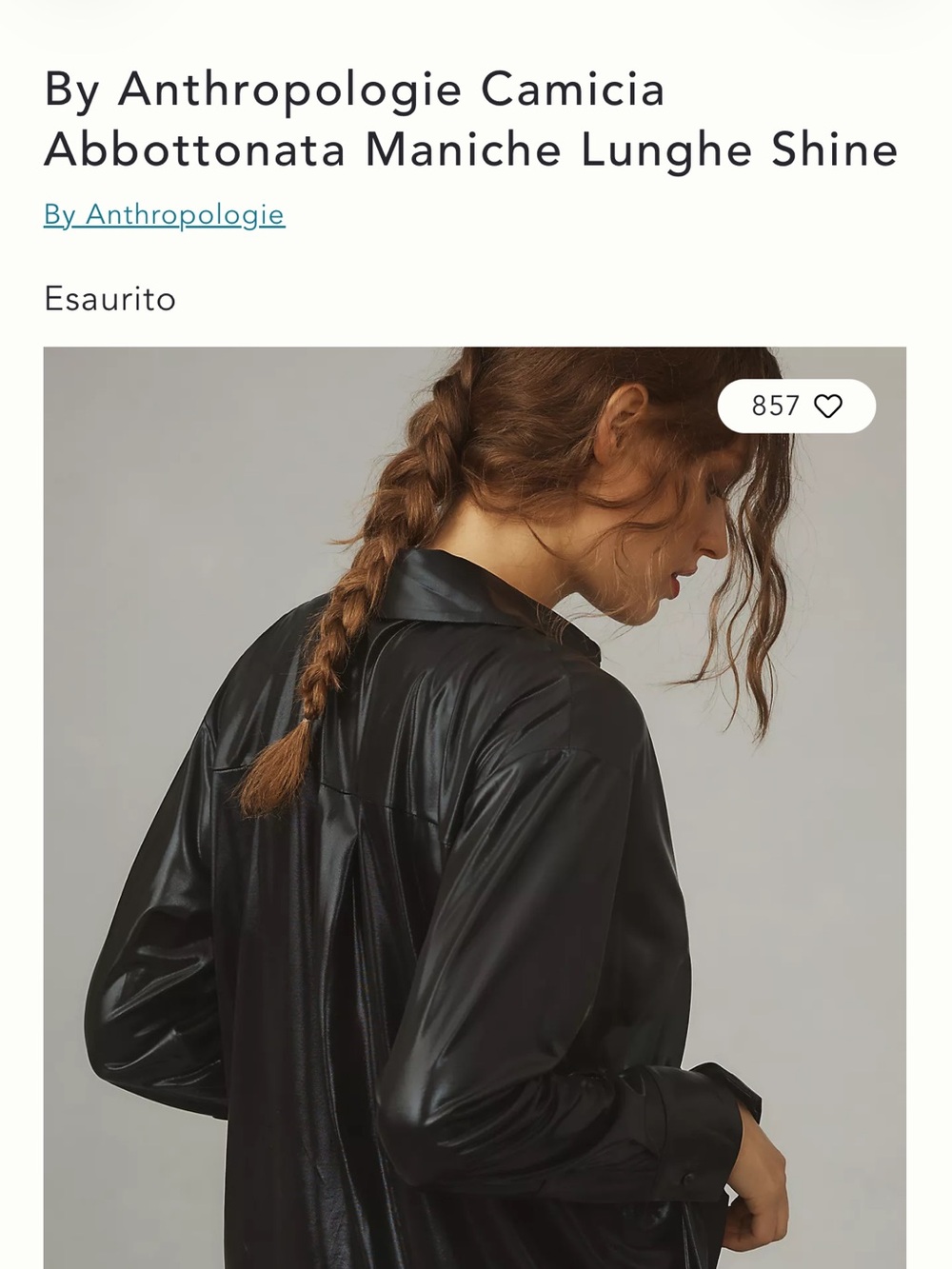 Anthropologie Esaurito black shirt